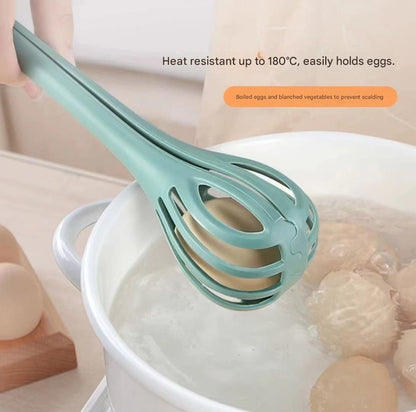 Green 2-Piece 3-in-1 Multi-Functional Egg Whisk & Food Tongs Set V888-ELOSUNG51356