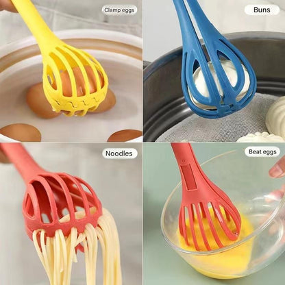Green 2-Piece 3-in-1 Multi-Functional Egg Whisk & Food Tongs Set V888-ELOSUNG51356