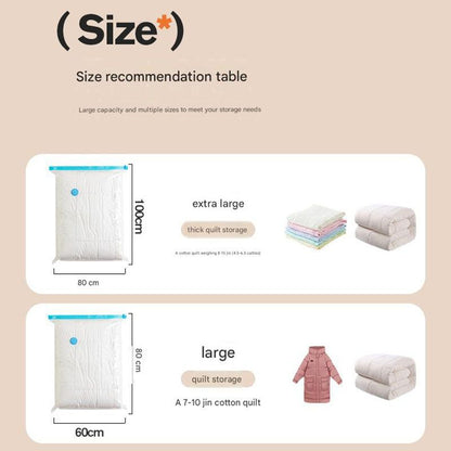 Vacuum Compression Storage Bags 6 Piece Set with Hand Pump for Clothes Bedding Travel V888-ELOSUNG51357
