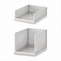 White Wardrobe Storage Organizers 2 Piece Set High & Low Pull-Out Drawer Style for Clothes V888-ELOSUNG51359