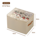 Beige Foldable Fabric Shoe Storage Box with Compartments Dustproof Moistureproof V888-ELOSUNG51361