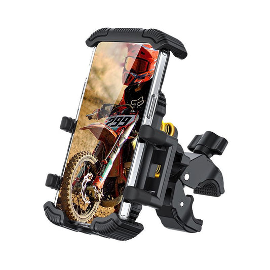 Black Motorcycle Phone Holder 4-Axis Shockproof Anti-Shake Mount for Navigation V888-ELOSUNG51364