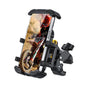Black Motorcycle Phone Holder 4-Axis Shockproof Anti-Shake Mount for Navigation V888-ELOSUNG51364