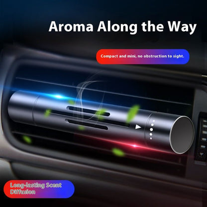 Red Mini Car Air Vent Perfume Freshener with 6 Scent Refills Aluminum Alloy Aromatherapy V888-ELOSUNG51368