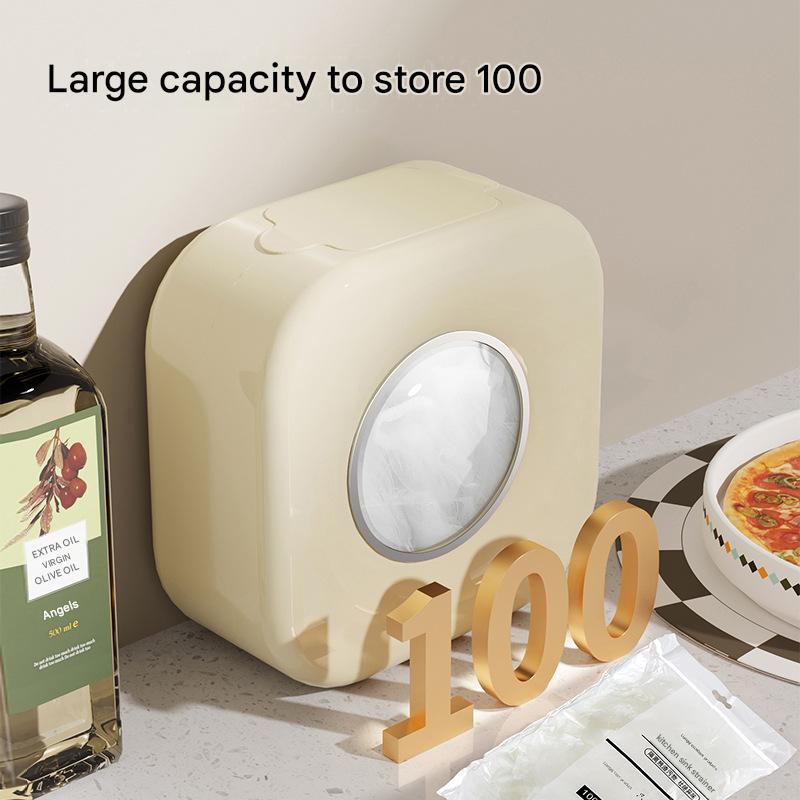 White Wall Mounted Plastic Wrap Dispenser Storage Box with 200 Preservation Films V888-ELOSUNG51387