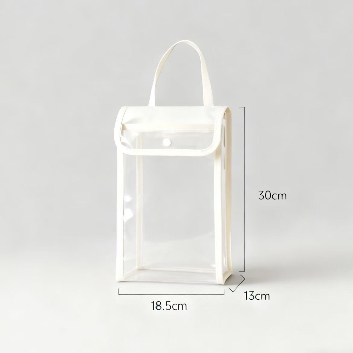 3 PCS White Wall Mounted Transparent Tissue Storage Bag Waterproof Hanging Holder with Adhesive Hook V888-ELOSUNG51391