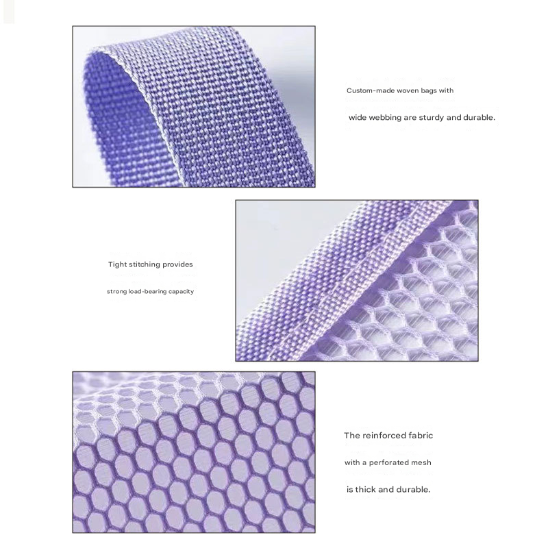 Purple 3-Layer + 4-Layer Hanging Mesh Storage Bag Set for Balls Toys and Sports Gear V888-ELOSUNG51393