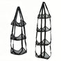 Black 3-Layer + 4-Layer Hanging Mesh Storage Bag Set for Balls Toys and Sports Gear V888-ELOSUNG51395