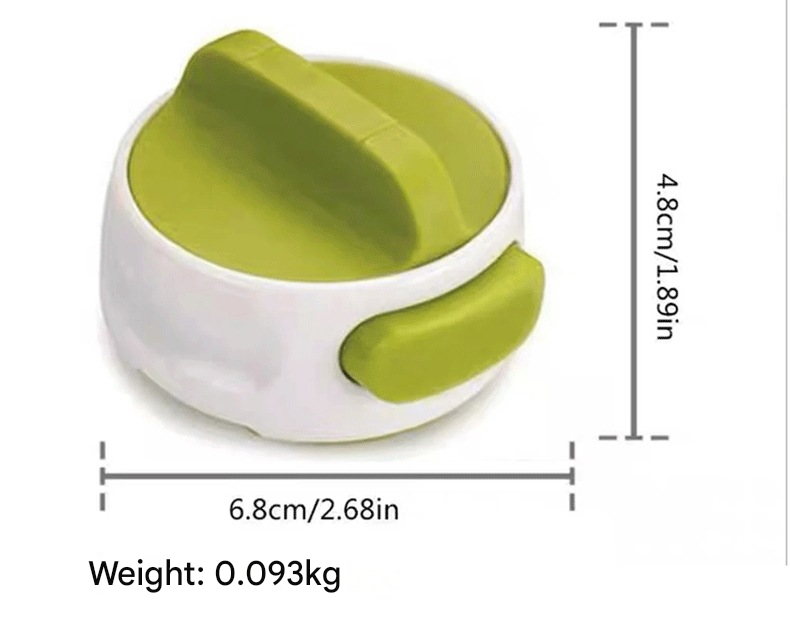 Green Manual Rotary Can Opener - Compact ABS Plastic & Stainless Steel - Smooth Edge Cutting, Easy Twist V888-ELOSUNG51401