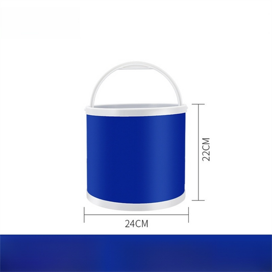 9L Foldable Oxford Fabric Car Wash Bucket with EVA Waterproof Lining & Zipper Carry Bag - Self Standing V888-ELOSUNG52046