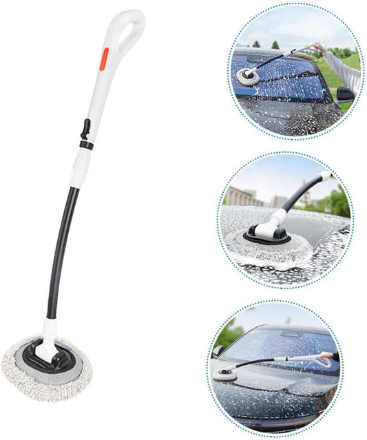 Professional Telescopic(55-120cm) Car Microfiber Wash Mop - 90 degrees Rotating Detachable Brush Head, 15 V888-ELOSUNG52089