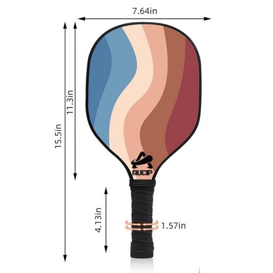 Lightweight 9-Ply Hard Basswood Pickleball Paddle Set with Curved Stripes Design - 2 Durable Paddles + 4 V888-ELOSUNG52109