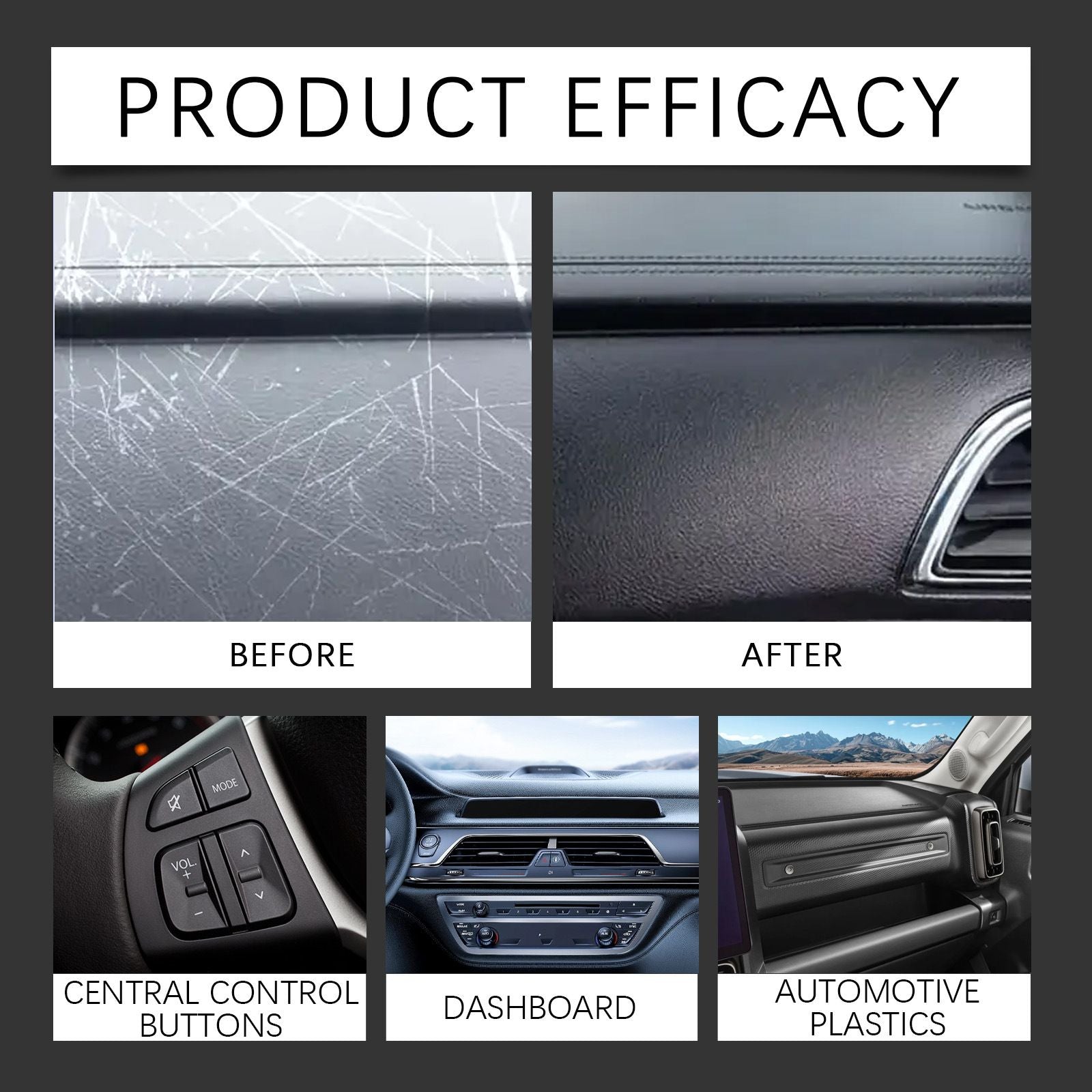 3-Pack Car Interior Paint Touch-Up Pen - Quick Color Restoration Scratch Repair Fixer for Automotive Leather V888-ELOSUNG52114