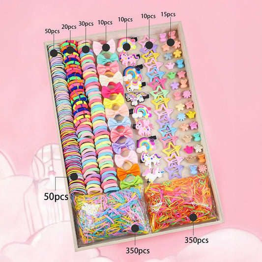 895-Piece Cute Hair Accessories Gift Set with Elastic Rubber Bands - Perfect Gift for Girls V888-ELOSUNG52125