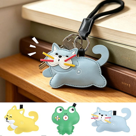 3-Pack Pet Squeeze Meow Sounding Keychain Pendants Set(Blue Cat & Green Frog & Shiba Inu) - Eco-Friendly V888-ELOSUNG52171