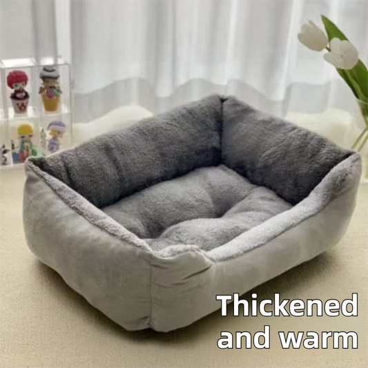 60x45x15CM Grey Premium Plush Pet Bed and Cozy Cushion Mat with Removable Flannel Cover & Non-Slip Waterproof V888-ELOSUNG52174