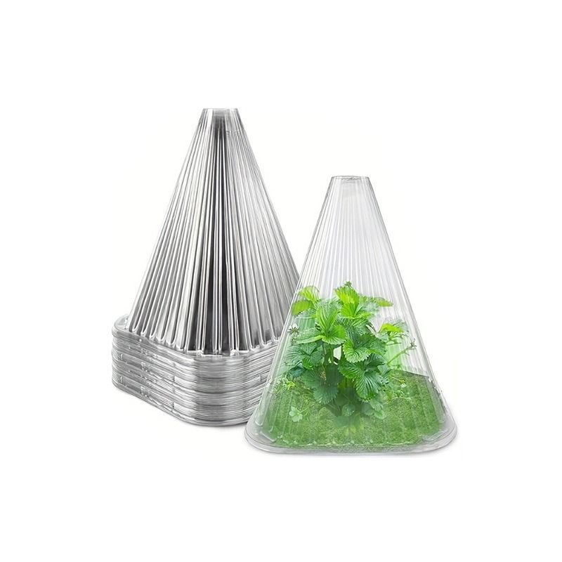 10-Pack Reusable Garden Seedling Protective Covers with Securing Earth Pegs - Ventilated Windproof and Frost V888-ELOSUNG52190