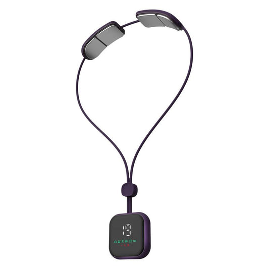 Purple Lightweight Rechargeable Heated Cervical Massager - EMS TENS Pulse Neck Shoulder Therapy Device with 6 V888-ELOSUNG52234