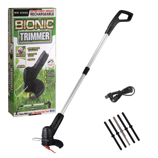 Cordless Electric Grass Trimmer and Rechargeable Telescopic Lawn Mower with 76-105cm Aluminium Pole - V888-ELOSUNG52236