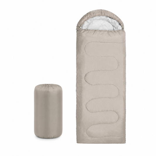 210 x 75cm Beige Portable Envelope Camping Sleeping Bag 1.3kg Thickened Warm Sleeping Bag with Carry Bag, V888-ELOSUNG52298
