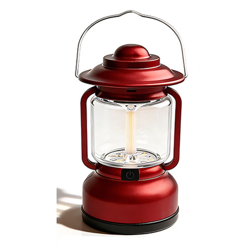 Red Vintage LED Outdoor Camping Lantern with Warm Ambient Light - 7 Lighting Modes, 24H Long Runtime, USB-C V888-ELOSUNG52309