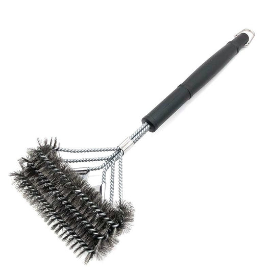 3-Row Heavy Duty BBQ Wire Grill Cleaning Brush with Scraper, Barbecue Grill Grate Cleaner for Gas Charcoal V888-ELOSUNG52324