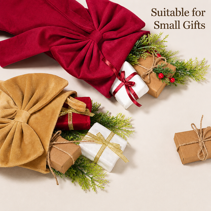 18 Inch Oversized Grey Luxury Velvet Christmas Stocking with Bow & Loop, Fireplace Hanging Gift Bag, Holiday V888-ELOSUNG52348