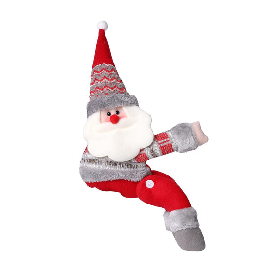 Santa Claus Christmas Curtain Tiebacks, Large Plush Doll Holdbacks - Curtain Festival Charm for Christmas in V888-ELOSUNG52353