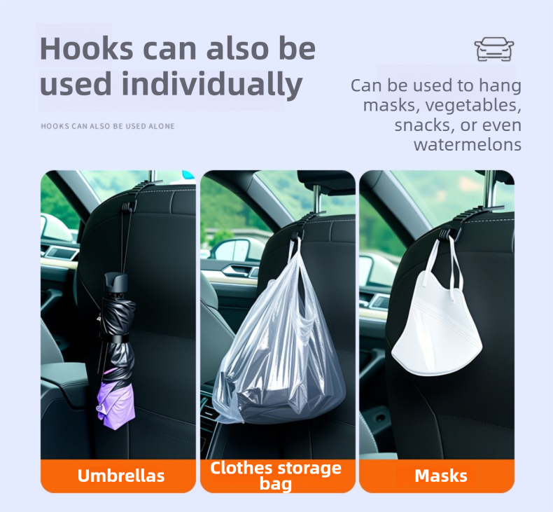 2-Pack Car Umbrella Holder & Waterproof Storage Bucket with Hanging Hook - Multi-Purpose Umbrella Organizer, V888-ELOSUNG52366