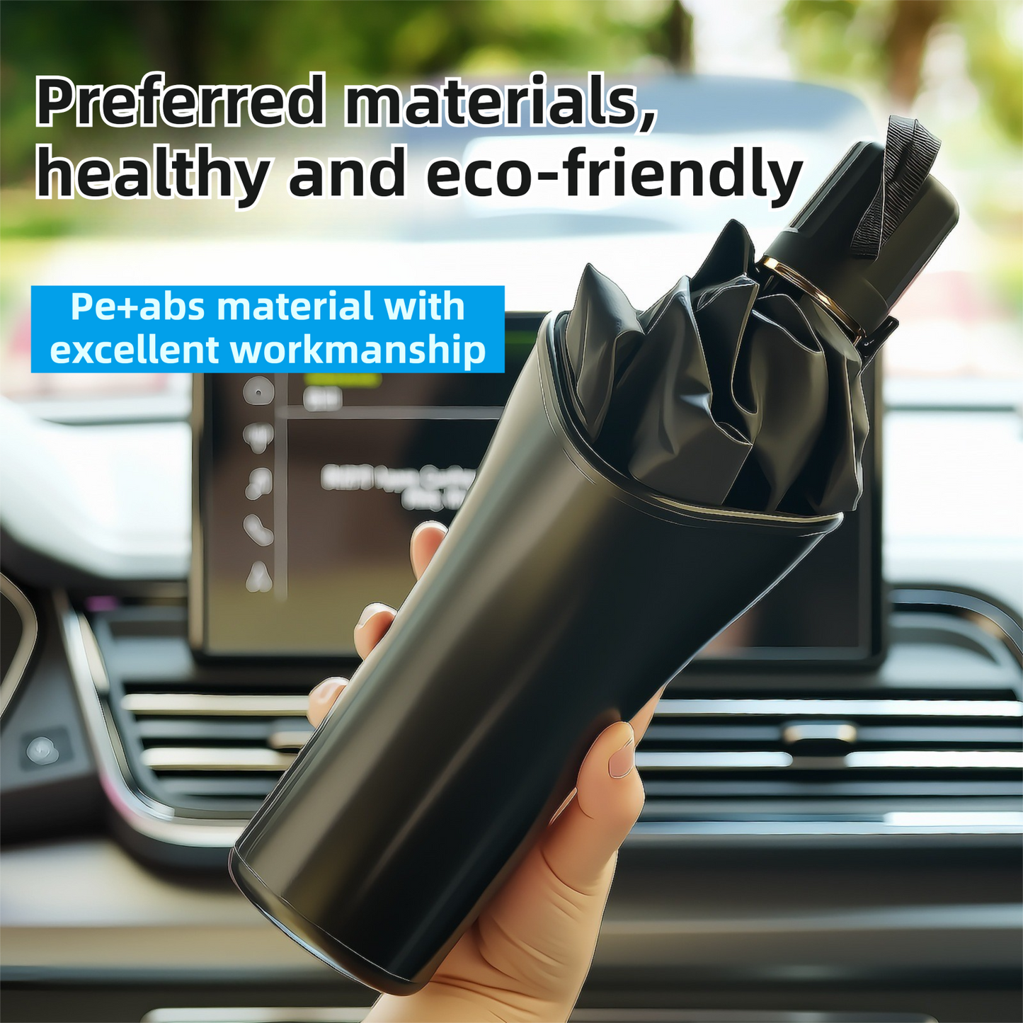 2-Pack Car Umbrella Holder & Waterproof Storage Bucket with Hanging Hook - Multi-Purpose Umbrella Organizer, V888-ELOSUNG52366