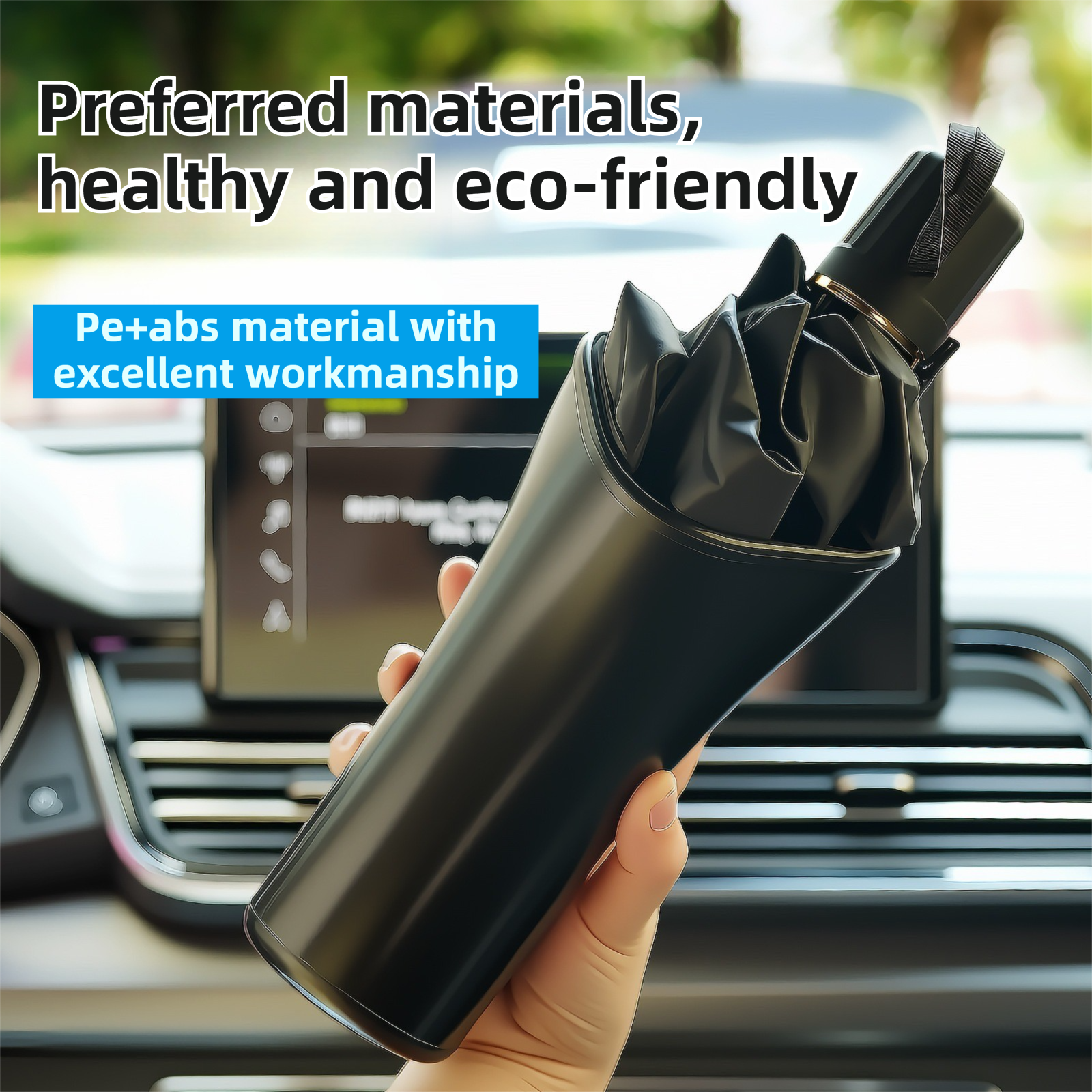 2-Pack Car Umbrella Holder & Waterproof Storage Bucket with Hanging Hook - Multi-Purpose Umbrella Organizer, V888-ELOSUNG52366