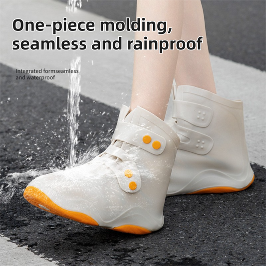 Thickened Waterproof Silicone Rain Shoe Covers with Adjustable Double Buckle Closure, Durable Non-Slip V888-ELOSUNG52445