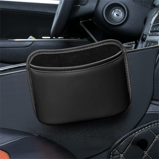 Black Waterproof Leather Car Hanging Storage Organizer with Back Clip 20 x 14.5CM - Mutifunctional Car Trash V888-ELOSUNG52516