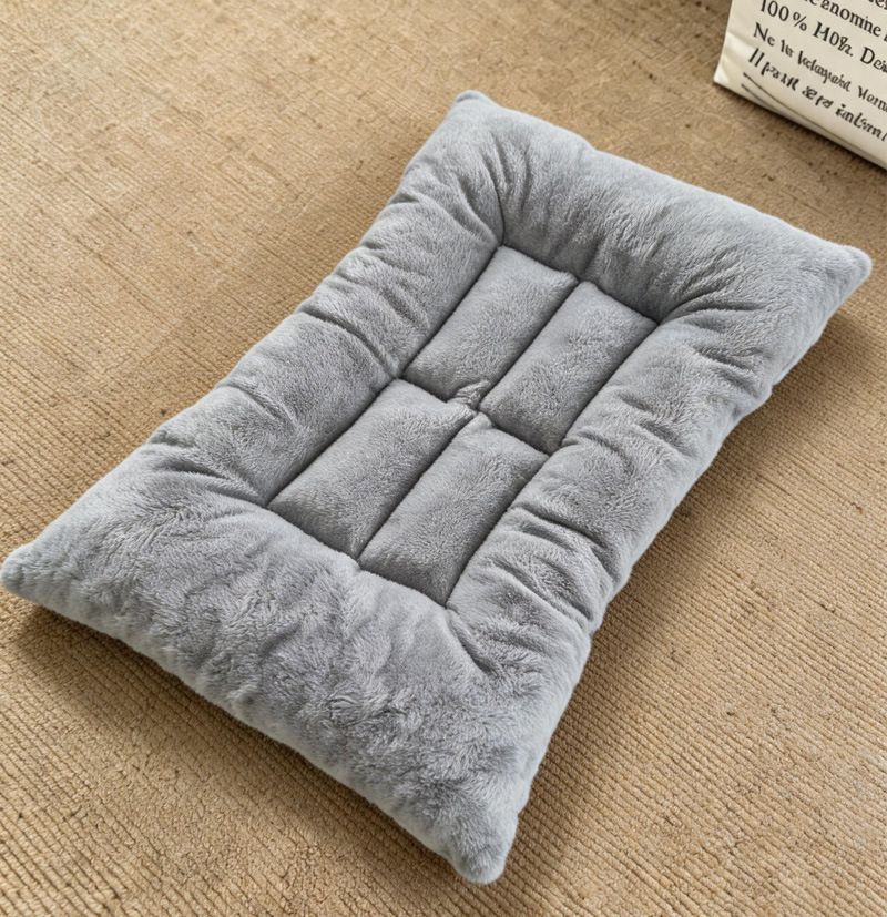 90 x 45CM Large Plush Pet Bed Mat for Dogs & Cats - Light Grey Double-Sided Soft Cushion, Breathable V888-ELOSUNG52528