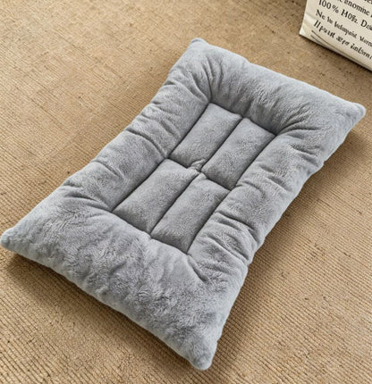 90 x 45CM Large Plush Pet Bed Mat for Dogs & Cats - Light Grey Double-Sided Soft Cushion, Breathable V888-ELOSUNG52528