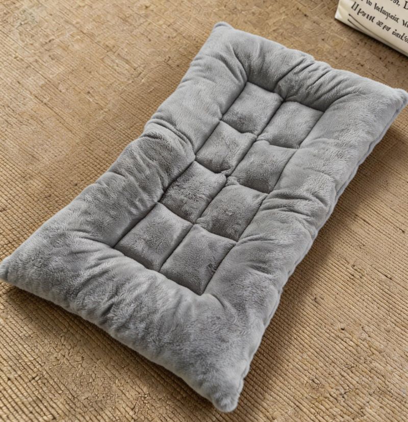 60 x 120CM Large Plush Pet Bed Mat for Dogs & Cats - Light Grey Double-Sided Soft Cushion, Breathable V888-ELOSUNG52529