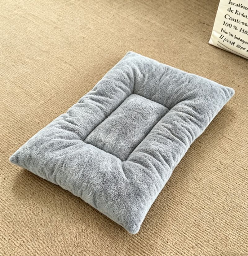 40 x 60CM Large Plush Pet Bed Mat for Dogs & Cats - Light Grey Double-Sided Soft Cushion, Breathable V888-ELOSUNG52530