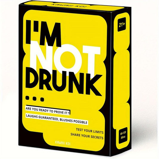 I'M NOT DRUNK Drinking 55-Card Game - Compact Party Fun Multiple Players Drinking Card Game Set for Friends, V888-ELOSUNG52541
