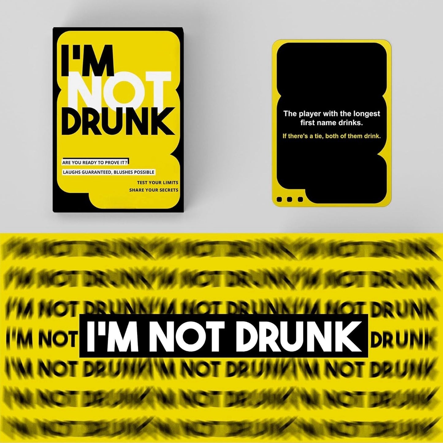 I'M NOT DRUNK Drinking 55-Card Game - Compact Party Fun Multiple Players Drinking Card Game Set for Friends, V888-ELOSUNG52541