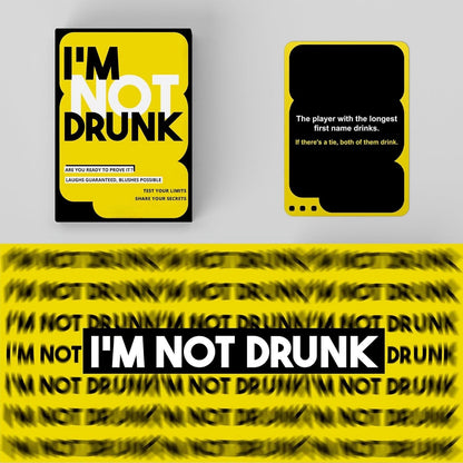 I'M NOT DRUNK Drinking 55-Card Game - Compact Party Fun Multiple Players Drinking Card Game Set for Friends, V888-ELOSUNG52541