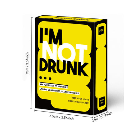 I'M NOT DRUNK Drinking 55-Card Game - Compact Party Fun Multiple Players Drinking Card Game Set for Friends, V888-ELOSUNG52541