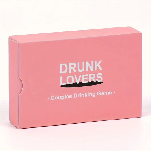 DRUNK LOVERS 54-Card Game - Compact Party Fun Multiple Players Drinking Card Game Set for Friends, Couples & V888-ELOSUNG52542