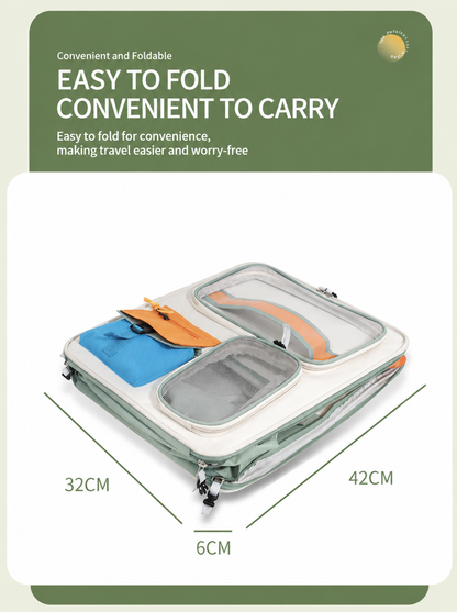 Brown and Grey Large Space Pet Carrier Backpack – Foldable Cat Carrier Bag with Breathable Side Mesh & View Window, Storage Pocket and Removable Bottom Pad for Dog and Cat, 42 x 36 x 27CM