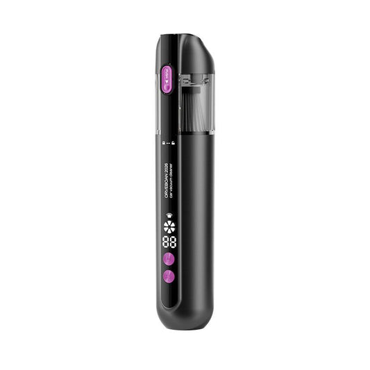 Black Cordless Handheld Vacuum Cleaner - High Suction Portable Car Vacuum with Green Light Dust Display, V888-ELOSUNG53054