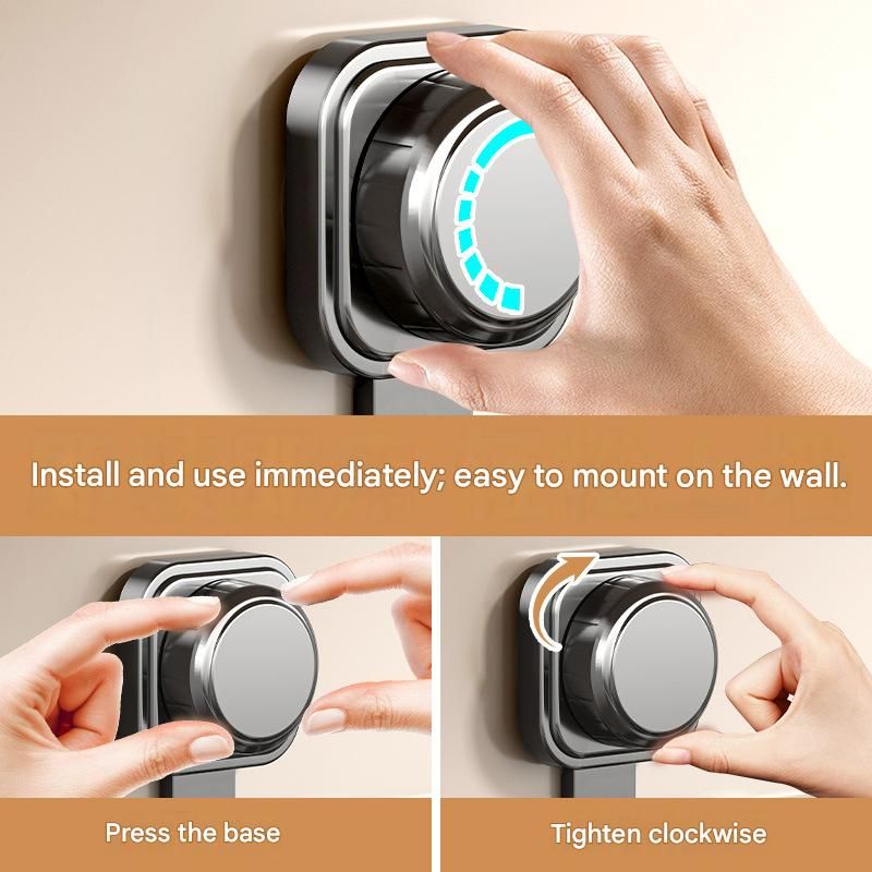 1 pack Milky white Suction Cup Mop and Broom Holder Wall Mount - No Drill Adhesive Hook for Bathroom, Kitchen V888-ELOSUNG53063