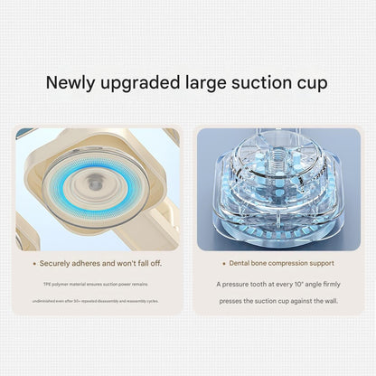 1 pack Grey Suction Cup Mop and Broom Holder Wall Mount - No Drill Adhesive Hook for Bathroom, Kitchen and V888-ELOSUNG53064