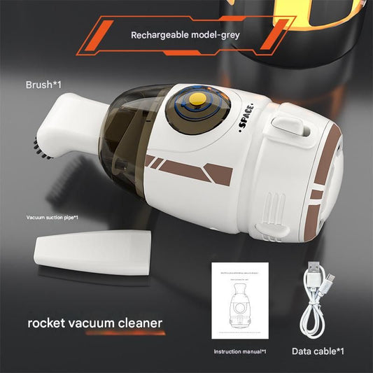 Grey Rocket Desktop Vacuum Cleaner - USB Rechargeable, 500mAh Battery, Two Types of Suction Nozzles, V888-ELOSUNG53079