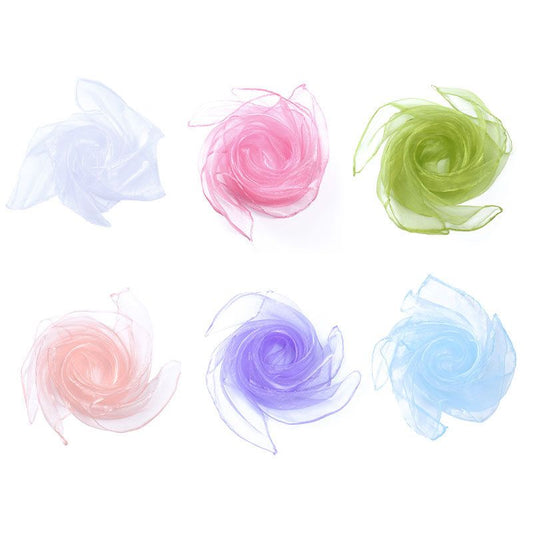 6-piece 60*60 cm(White and Pink and Green and Champagne and Light purple and Light blue) Kids Magic Scarf Set V888-ELOSUNG53110