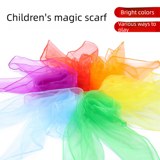 6-piece 60*60 cm(White and Pink and Green and Champagne and Light purple and Light blue) Kids Magic Scarf Set V888-ELOSUNG53110