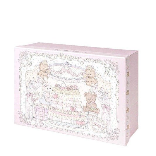 Pink Sweet Story Large Gift Box with Lid set-Includes Raffia and Gift Bag- Cute Birthday Present Packaging V888-ELOSUNG53148